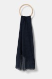 Weekend Max Mara fular cu un amestec de cașmir culoarea albastru marin, uni, 2515541074600