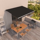 vidaXL Copertină retractabilă automat, antracit, 400x350 cm 3068989