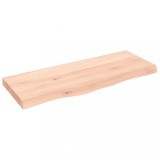 Cumpara ieftin Polita de perete, 100x40x(2-6)cm, lemn masiv de stejar netratat
