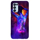 Husa compatibila cu Oppo A15s model Space girl, Silicon, TPU, Viceversa, Transparent, Carcasa
