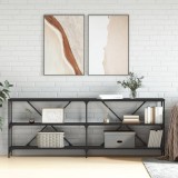 vidaXL Masă consolă negru 200x30x75 cm lemn prelucrat și fier