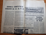 Scanteia tineretului 29 octombrie 1974-art. suceava,ion tiriac,jud. bacau