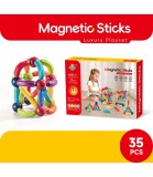 Constructor Magnetic pentru Copii Batoane 35 Piese