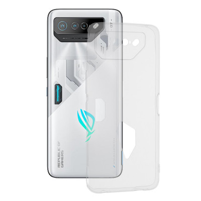 Husa pentru Asus ROG Phone 7, Techsuit Clear Silicone, Transparent foto