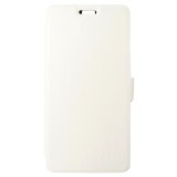 Husa tip carte cu stand alba (cu decupaj casca) pentru Lenovo A536