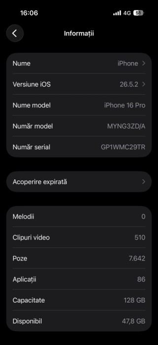 V&acirc;nd IPHONE 16PRO 128