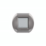 Placa ornament ,2 module, gri mov, living light, BTICINO