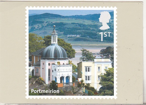 bnk cp Timbre pe carti postale - Portmeirion - necirculata