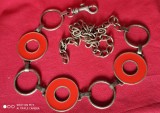 Cumpara ieftin LICHIDARE ! Cordon vintage din metal si email -