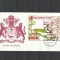 GUYANA 1991 FAUNA INSECTE FLUTURI SUPRATIPAR RED OVP LION SCOUTING FDC