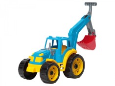 Tractor cu cupa, TechnoK, cu brat mobil, albastru foto