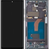 Cumpara ieftin Display cu Touchscreen MP compatibil cu Samsung Galaxy S22 Ultra 5G S908, cu Rama, Versiune OLED, Negru