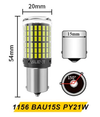 Set 2 Becuri LED Pro Canbus compatibile PY21W Portocaliu foto
