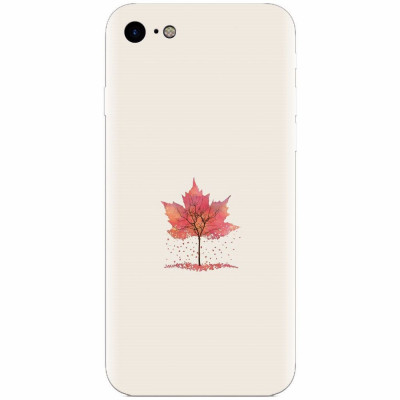 Husa silicon pentru Apple Iphone 7, Autumn Tree Leaf Shape Illustration foto