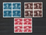 ROMANIA 1945 - CONFEDERATIA GENERALA A MUNCII, DANTELAT, BLOCURI, MNH - LP 173
