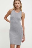 Answear Lab rochie culoarea argintiu, mini, mulată