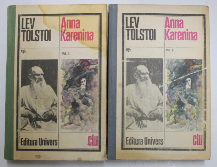 ANNA KARENINA , VOLUMELE I - II de LEV TOLSTOI , 1980 *EDITIE CARTONATA