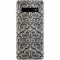 Husa silicon pentru Samsung Galaxy S10 Plus, Baroque Silver Pattern