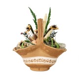 Aranjament, cos mare din ceramica cu flori / EXT 10163