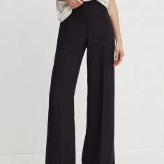 MAX&Co. pantaloni femei, culoarea negru, drept, high waist, 2418131034200 2418130000000