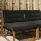 vidaXL Perna pentru canapea de exterior 2 pcs Negru Poliester 900904