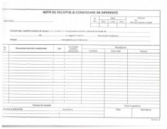 Nota de receptie si constatare diferente autocopiativa fara TVA A4 2 ex.100 file foto