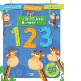 Invat sa scriu. Numerele. Carte cu autocolante