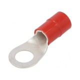 V&acirc;rf Inelar M12 Crimpat pe Cablu Izolat Roșu 13mm 35mm2