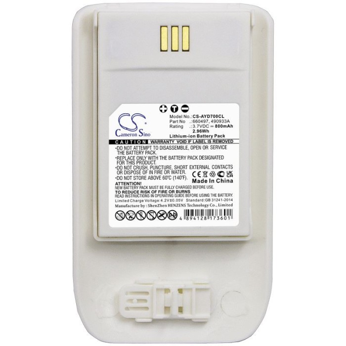 3,7V-800MAH LI-ION TELEFON AKKU ALTERNATIV F&Uuml;R ASCOM COM