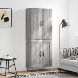 vidaXL Dulap &icirc;nalt, gri sonoma, 69,5x34x180 cm, lemn compozit