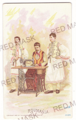 52 - ETHNIC MEN, Litho, Romania - old postcard - unused - 1892 foto