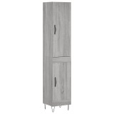 Dulap inalt, gri sonoma, 34,5x34x180 cm, lemn prelucrat
