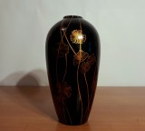 Vaza asiatica veche |lemn pictat| piesa traditionala din Vietnam