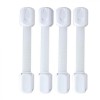 Set 4 bucati sisteme de siguranta copii ajustabile, blocare sertare, dulap, frigider, WC, adeziv puternic, lungime 19 cm, alb, BZRSH&reg;, Oem