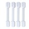 Set 4 bucati sisteme de siguranta copii ajustabile, blocare sertare, dulap, frigider, WC, adeziv puternic, lungime 19 cm, alb, BZRSH&reg;