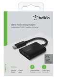 Belkin Dual Usb-c Audio + Charge Adapter Black