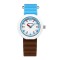Ceas Copii Sanda 9108 Albastru-Cafea , Design Fashion, Analog, Rezistent la Apa 3ATM
