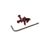 Set 6 suruburi disc frana biciclete, Unex, culoare rosu Cod:AWR9059B
