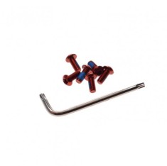 Set 6 suruburi disc frana biciclete, Unex, culoare rosu Cod:AWR9059B