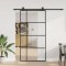 vidaXL Ușă glisantă cu set de feronerie neagră 102,5x205 cm Sticlă ESG 3375872