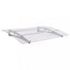 Baldachin ușă argintiu și transparent 150x90 cm PET