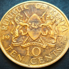 Moneda exotica 10 CENTI - KENYA, anul 1971 * cod 4100
