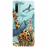 Husa silicon pentru Xiaomi Mi 9, Children Drawings Elephants Giraffes Lions