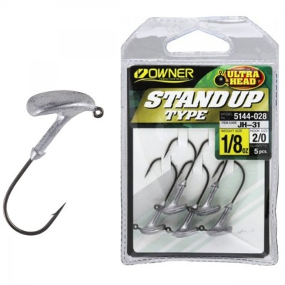 Jig Lestat Owner JH-31 No.3/0 3/8Oz Stand Up Type 5buc/plic foto