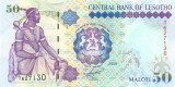 LESOTHO █ bancnota █ 50 Maloti █ 2009 █ P-17e █ UNC █ necirculata