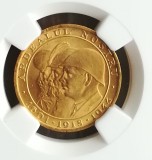 Moneda AUR Ardealul Nostru 20 lei 1944 , certificata de NGC cu gradata cu MS 62