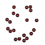 Decorațiuni nail art 1 mm - 20 buc strasuri rotunde &icirc;n săculeț, roșu &icirc;nchis