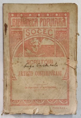 SCRIITORI SI ARTISTI CONTIMPORANI CU PORTRETE SI ILUSTRATIUNI 1912 foto