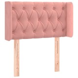 Cumpara ieftin Tablie de pat cu aripioare roz 83x16x78/88 cm catifea