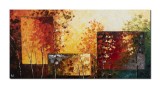 Tablou pictat manual inspirational, Perspectiva - 120x60cm pictura ulei in cutit efect 3D, Magistral